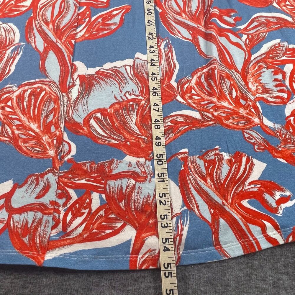 Soft Surroundings Spritzer Twist Front Maxi Dress Large Blue Orange Costal Knit - Picture 7 of 10